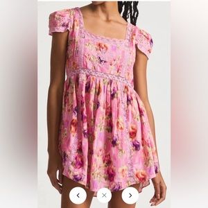 Love Shack Fancy Nutmeg Dress - Wild Pink Rose NWT